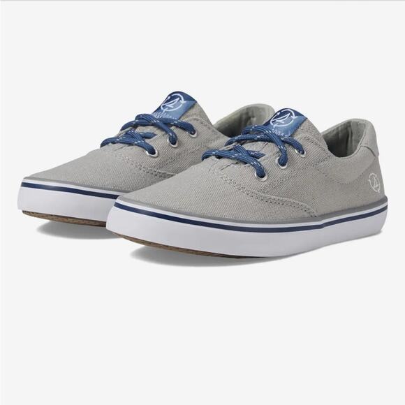 Sperry Little Boy 2 Gray Spinnaker Washable Canvas Boat Shoes - Picture 1 of 14
